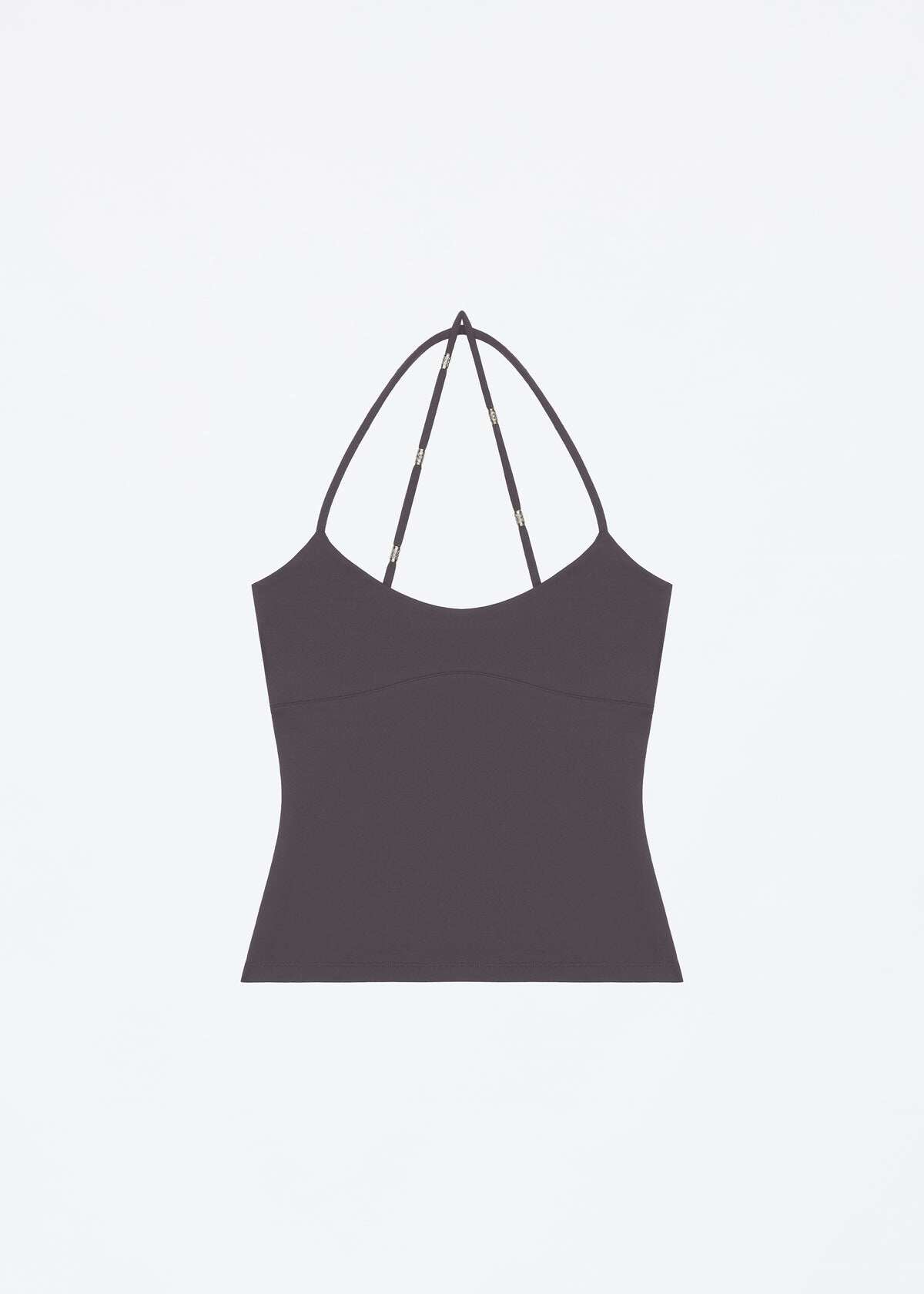 Low-Cut Tight-Fitting Tank Top with Wrap-Around Shoulder Straps, Elastic Straps, Fresh and Fashionable Hot Girl Style, Solid Color, Simple Top