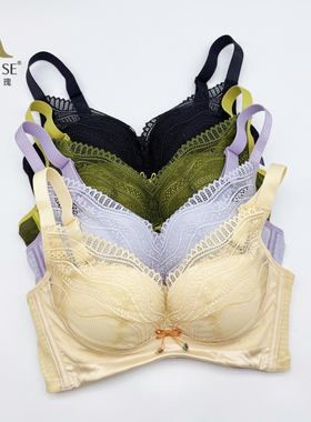 六月玫瑰正品文胸6456BC杯无钢圈舒适聚拢上托调整型内衣