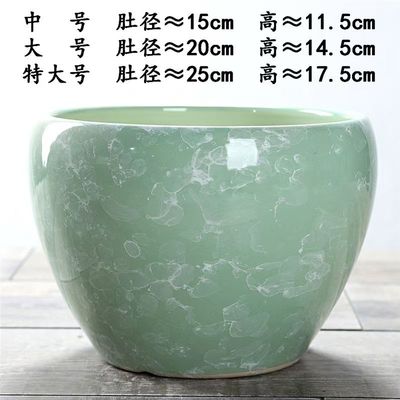 孔雀蓝陶瓷花盆特大号花卉多肉植物绿萝花盆栽创意室内大花盆