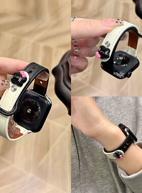 适用小米手环1098Pro表带可爱卡通红米RedmiWatch654女真柔软皮质