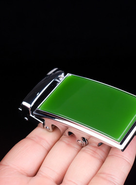 玉石匠新疆和田玉碧玉腰带扣头 霸气男款金镶玉皮带扣头随机发货