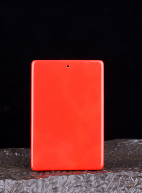 玉石匠和田玉满红平安无事牌吊坠 红玉鸡血红玉男女款保平安挂件