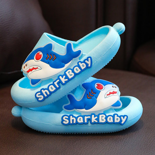 凉拖鞋 鲨鱼儿童拖鞋 男童中大童小宝宝软底男孩踩屎感居家防滑夏季