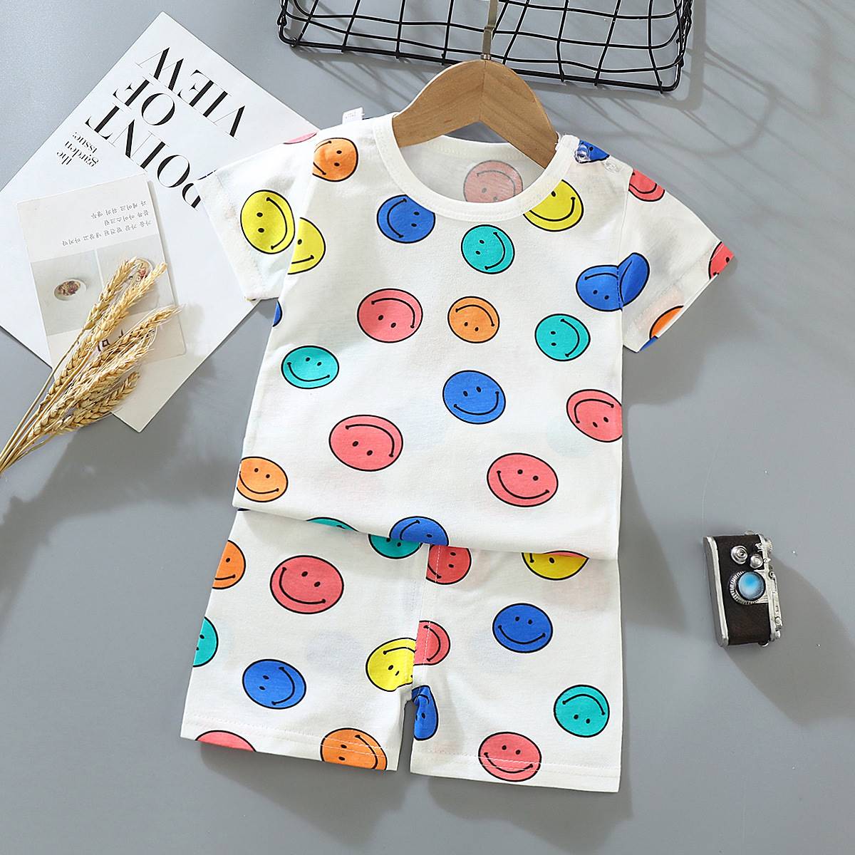 儿童薄款纯棉衣服套装