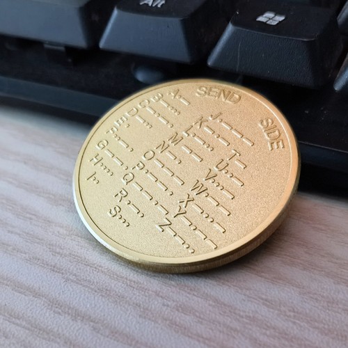 黄铜 电键 CW训练币 莫尔斯电码训练币 业余无线电新手 摩尔斯