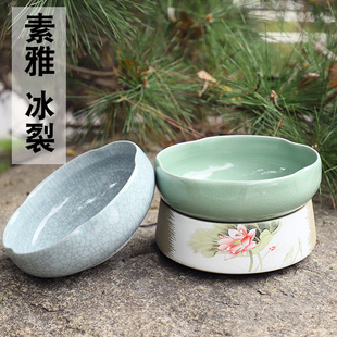 清雅型陶瓷复古花盆水仙花陶瓷盆美观大气水培植物盆大号容器花盆