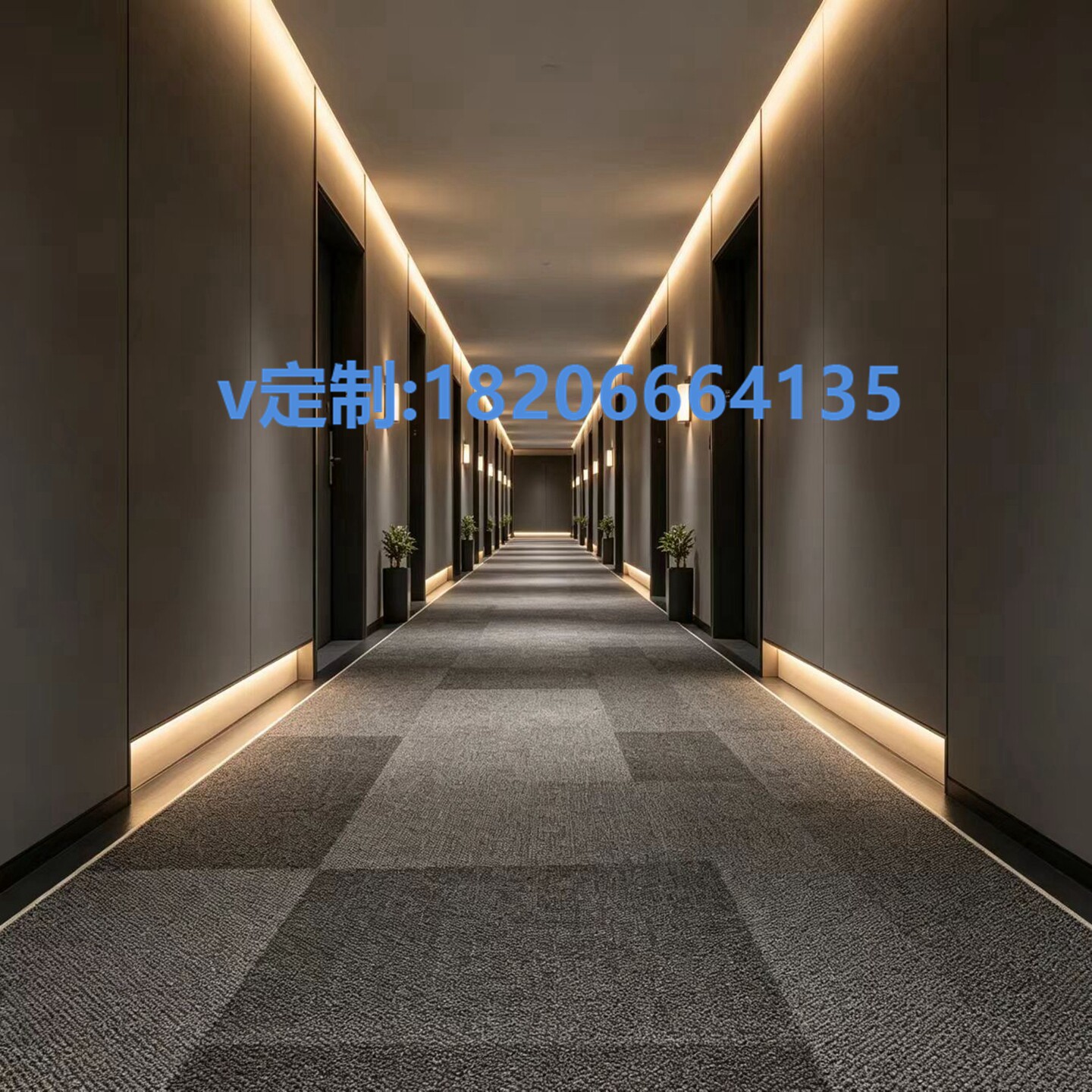 写字楼大厅地毯办公方块拼接满铺厚款酒店办公楼走廊过道通道地毯