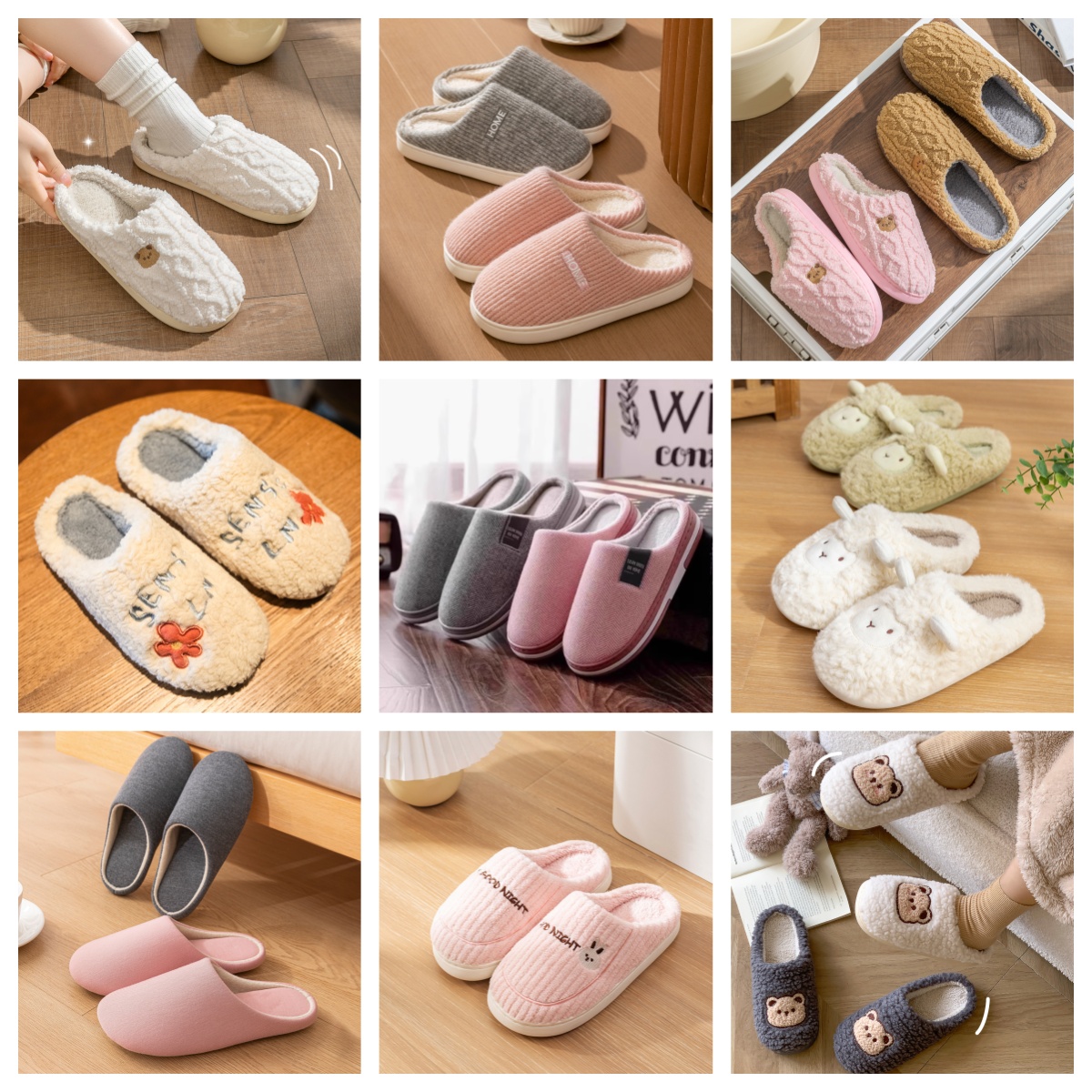 【TPR鞋底】棉拖鞋女款冬季2024新款室内保暖毛绒拖鞋男款