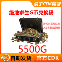 PUBGG币绝地求生5500金币CDK吃鸡游戏币点券充值官方兑换码金币