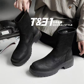 T31女鞋 短靴弹力靴 中跟切尔西靴时装 2025秋冬新款 短筒瘦瘦靴净版