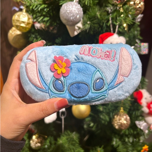 出口日本原单史迪奇眼镜盒毛绒眼镜盒防摔防压创意卡通眼镜盒 包邮