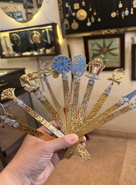 铜书签图坦卡蒙安卡埃及特产精品手信纪念品上海博物馆文创30*4