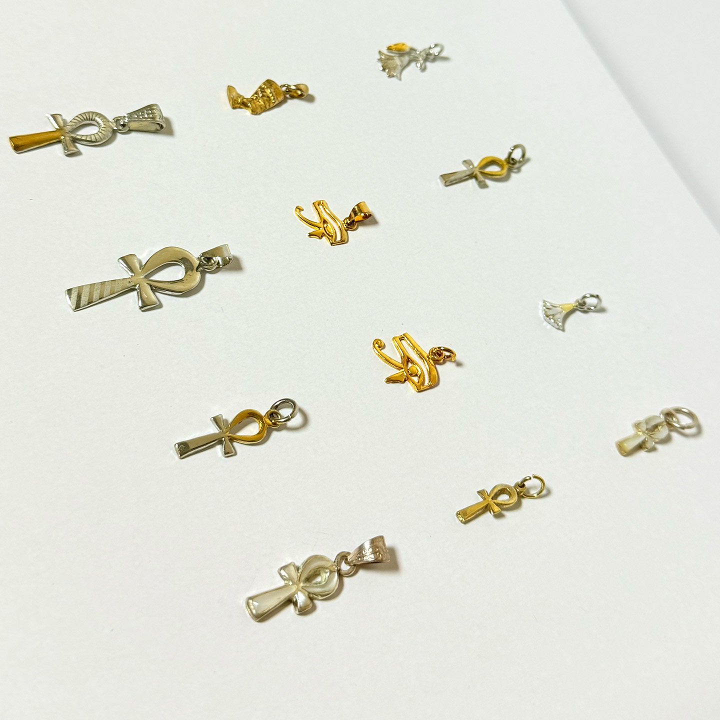 埃及正品925镀金银饰幸运挂坠吊坠项坠安卡生命之钥图坦卡蒙男女