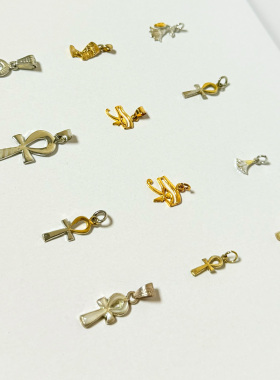 埃及正品925镀金银饰幸运挂坠吊坠项坠安卡生命之钥图坦卡蒙男女