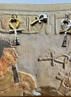 埃及正品925镀金银饰幸运时尚挂坠吊坠项坠安卡生命之钥图坦卡蒙