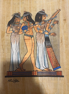 埃及手工精品莎草纸画旅游纪念品复古多款式可选复古风18*23