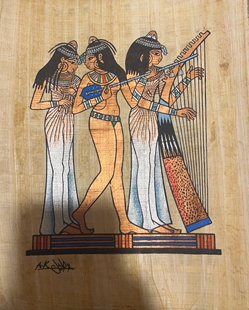 埃及手工精品莎草纸画旅游纪念品复古多款式可选复古风18*23