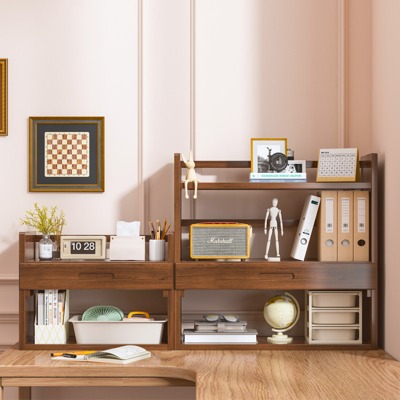 桌面置物架多层桌上转角架书架办公桌台面工位宿舍书桌收纳整理架