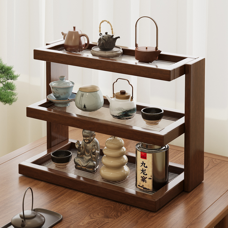 台式博古架桌面小型茶杯茶具茶叶置物架多层紫砂壶展示摆放收纳架