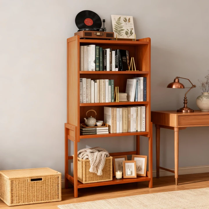 落地书架客厅置物架电视机边柜墙边转角小书柜收纳架书桌旁边柜子