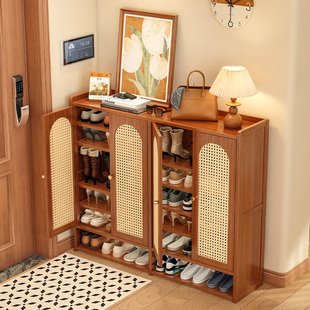 鞋架家用门口多层鞋柜防尘透气室内玄关入户门楼道收纳柜一体靠墙