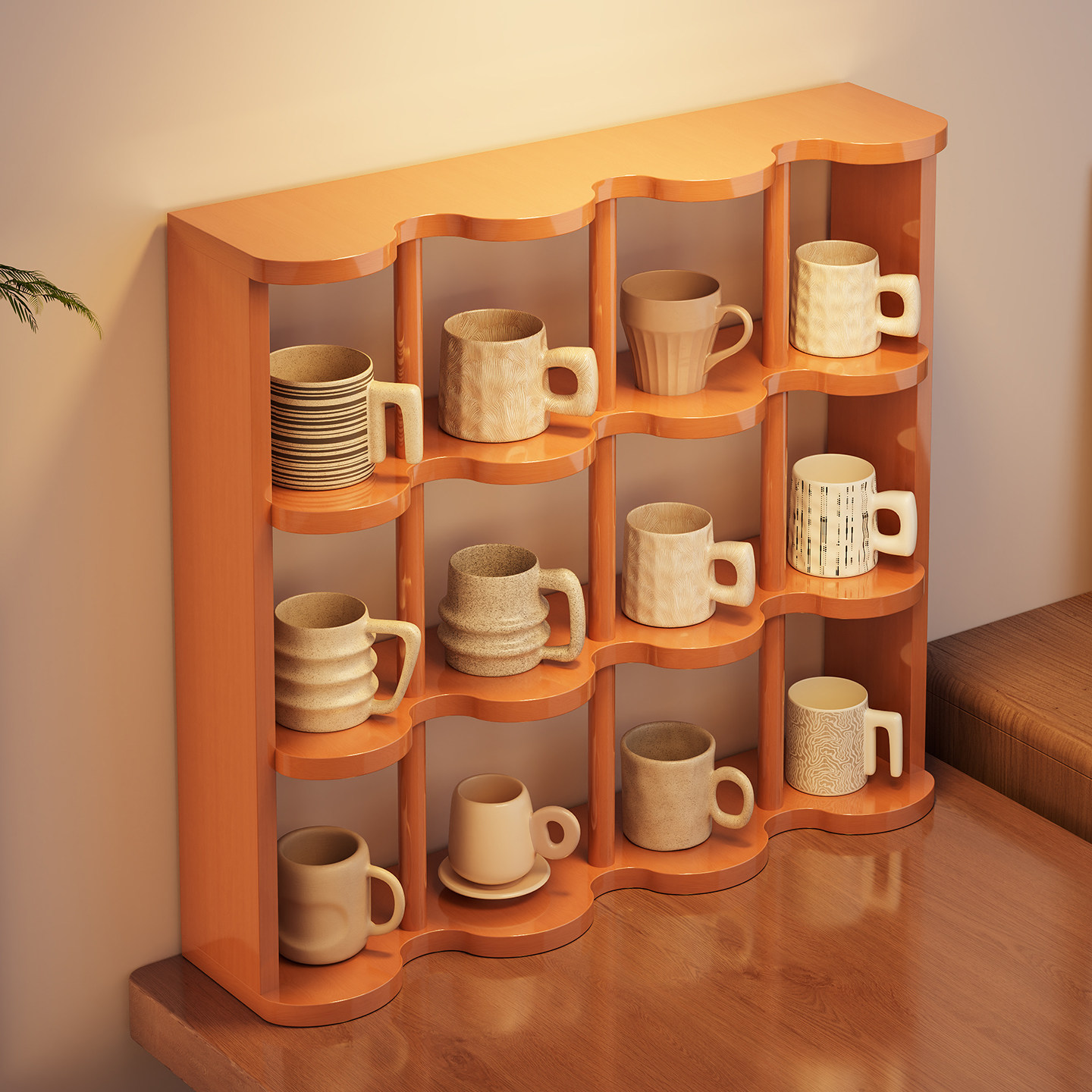 桌面杯子收纳架家用客厅咖啡角落茶杯水杯格子架桌子上收纳置物架,住宅家具,搁板/置物架/家用陈列架,淘宝优惠券,粉丝福利购,淘宝优惠卷