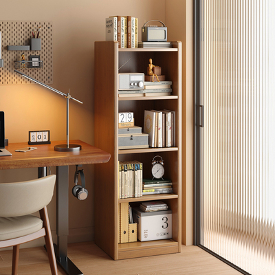 书架落地置物架一体靠墙