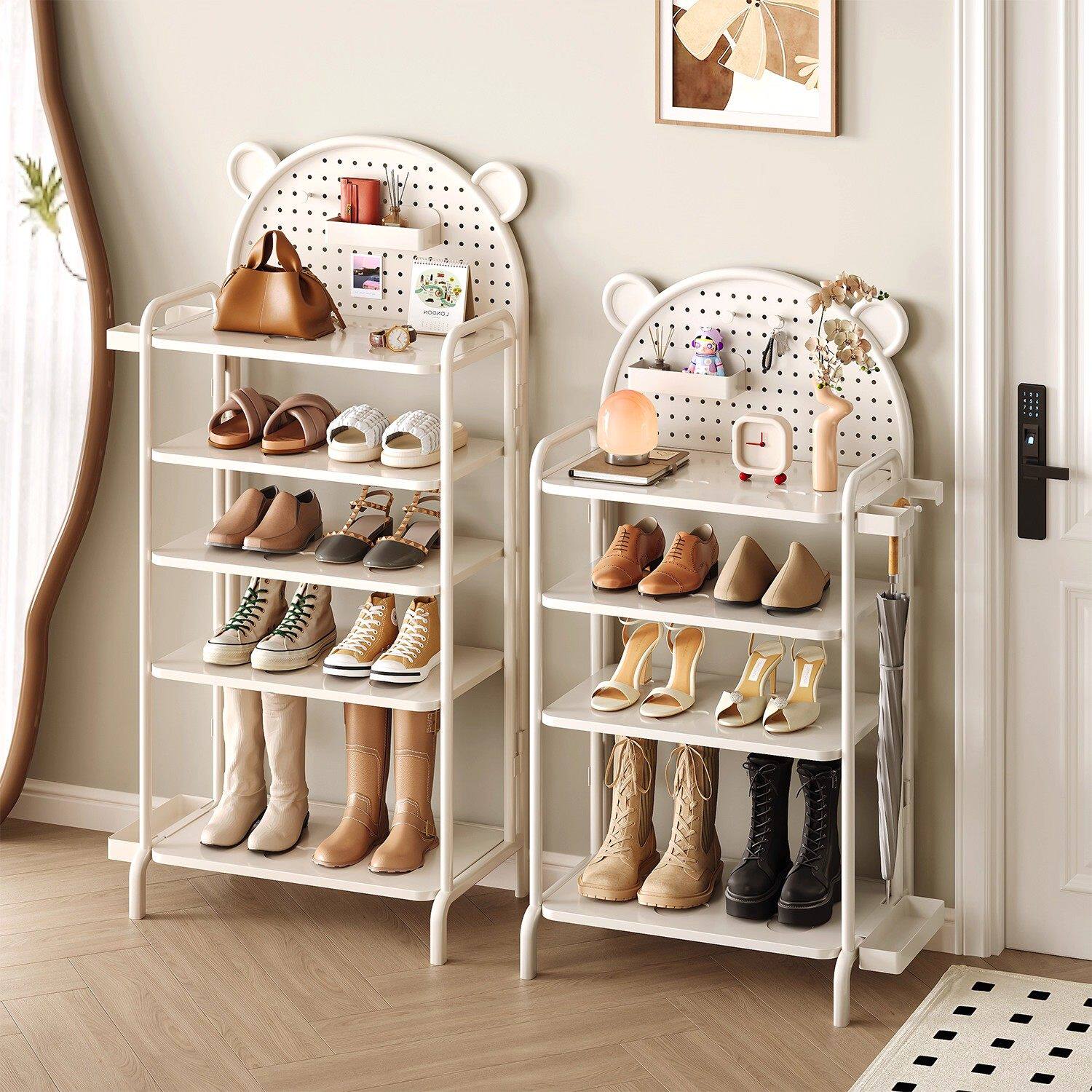 鞋架家用门口多层入户门儿童简易室内好看结实耐用不锈钢置物架子