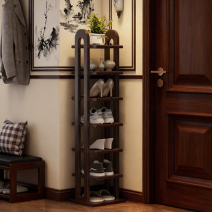 实木鞋架子家用门口多层入户门简易收纳2026新款不占地方小窄鞋柜