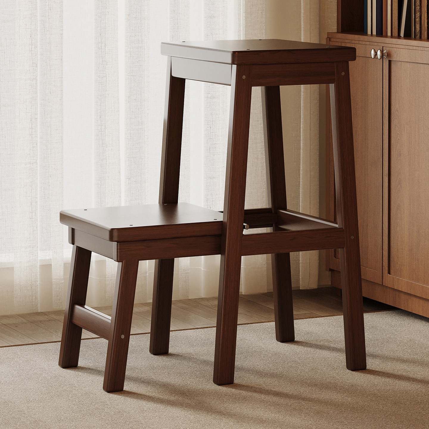 多功能梯凳家用客厅可折叠梯子凳两用厨房登高取物伸缩爬梯置物架,住宅家具,梯凳,淘宝优惠券,粉丝福利购,淘宝优惠卷