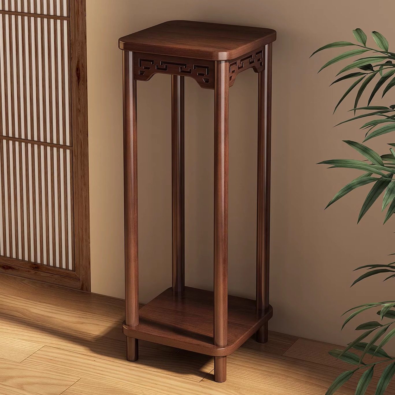 中式花架子客厅落地式置物架阳台多层花台室内花盆景绿植物摆放架