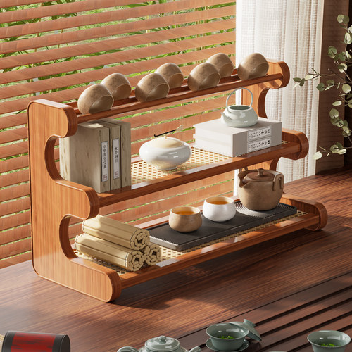 永爵桌面博古架茶室茶台茶杯架