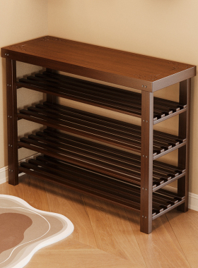 鞋架家用门口可坐多层防尘鞋柜置物架简易现代入户非实木收纳鞋凳