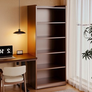 实木书架落地转角置物架客厅窄边储物柜家用零食收纳架杂物陈列架