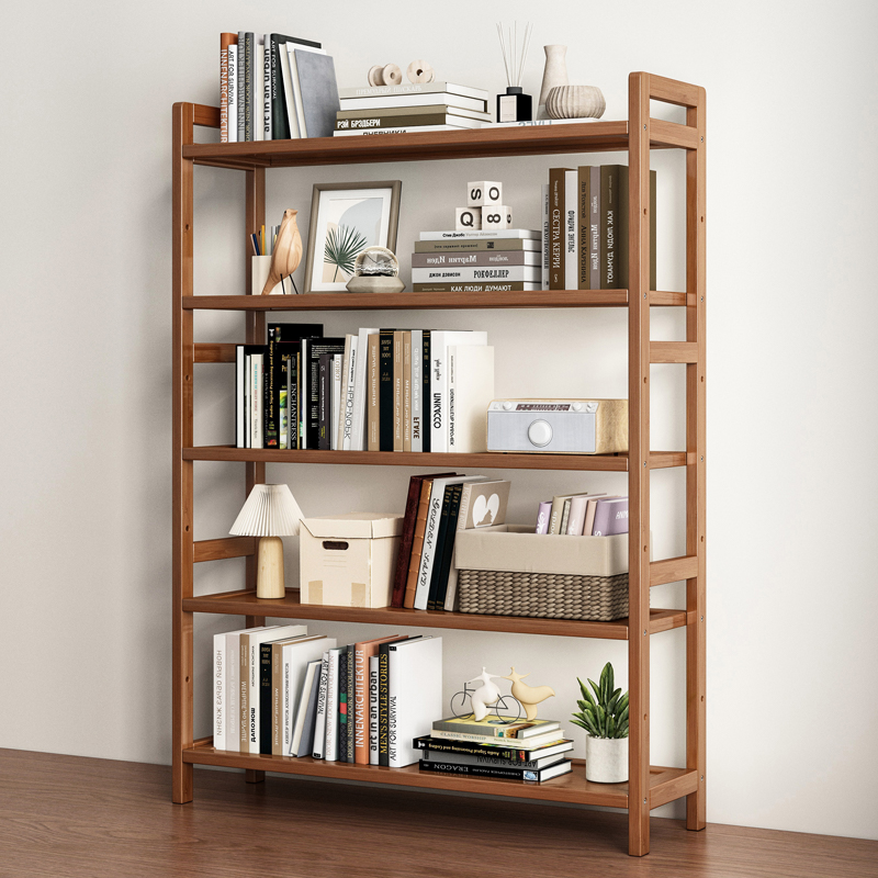 书架落地置物架一体靠墙学生书房客厅家用杂物收纳简易储物架子