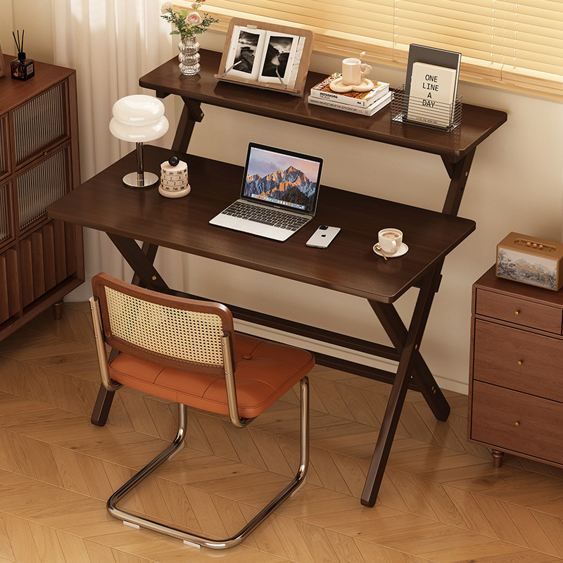 折叠书桌床边桌子小户型出租屋移动写字台电脑桌免安装学生学习桌