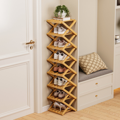 鞋架小窄多层家用门口折叠宿舍出租房免安装收纳置物架子简易鞋柜