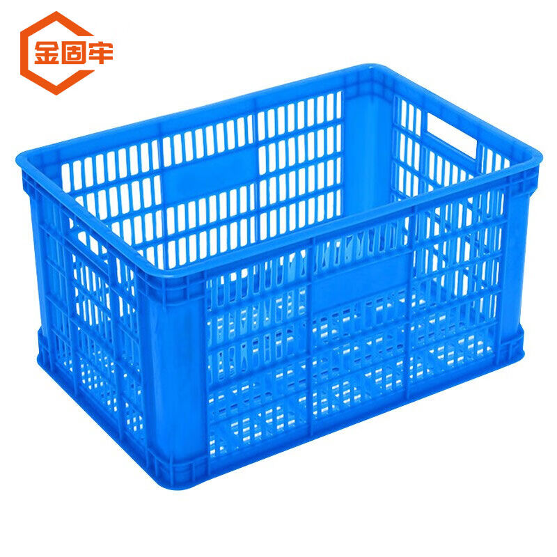 金固牢KCzy-213加厚蓝色塑料周转筐胶框快递筐物流筐B4筐外450*30_虎窝淘