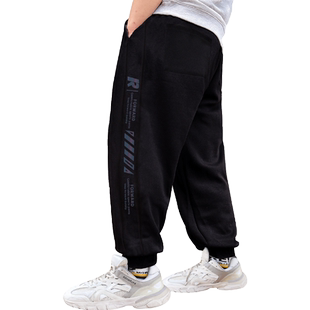 胖童运动裤春秋款男童裤子加肥加大休闲反光宽松大码中大童长裤潮