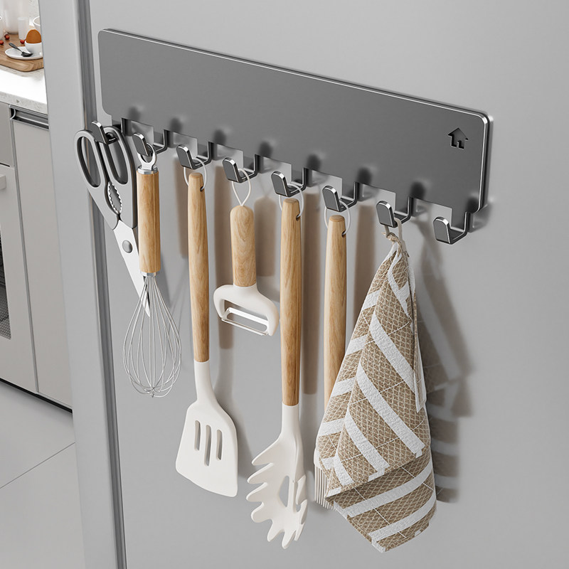 冰箱侧面磁吸挂钩厨房免打孔磁力洞洞板磁铁排钩挂铲子勺子置物架,收纳整理,挂钩/粘钩,淘宝优惠券,粉丝福利购,淘宝优惠卷