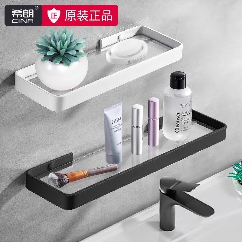 置物架壁挂洗漱台墙上镜前玻璃图片