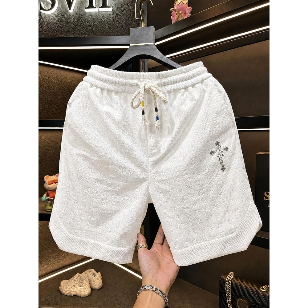 欧货高端字母印花休闲短裤男夏季潮牌裤子轻奢潮流时尚运动五分裤