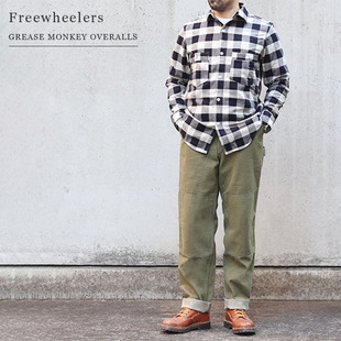 OVERALLS 日产10.5oz高腰直筒工装 Grease 裤 Monkey Freewheelers