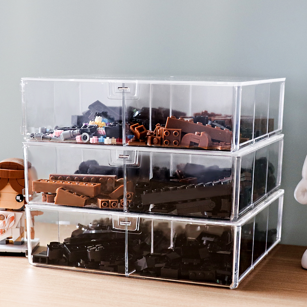 xcx积木收纳盒分格分装