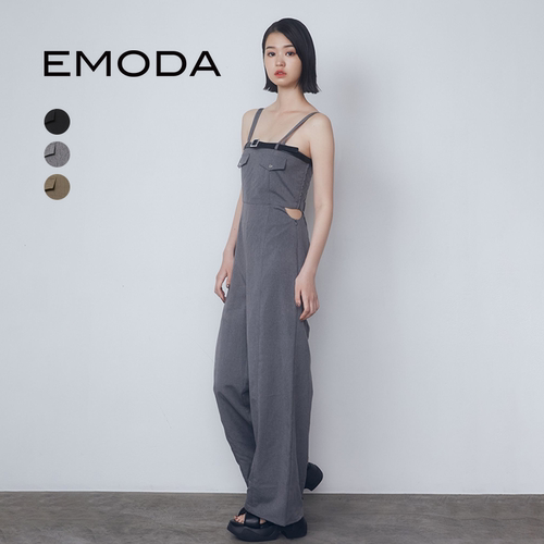 EMODA2024夏季时尚青春活力侧腰镂空吊带连体裤连体衣0424303006