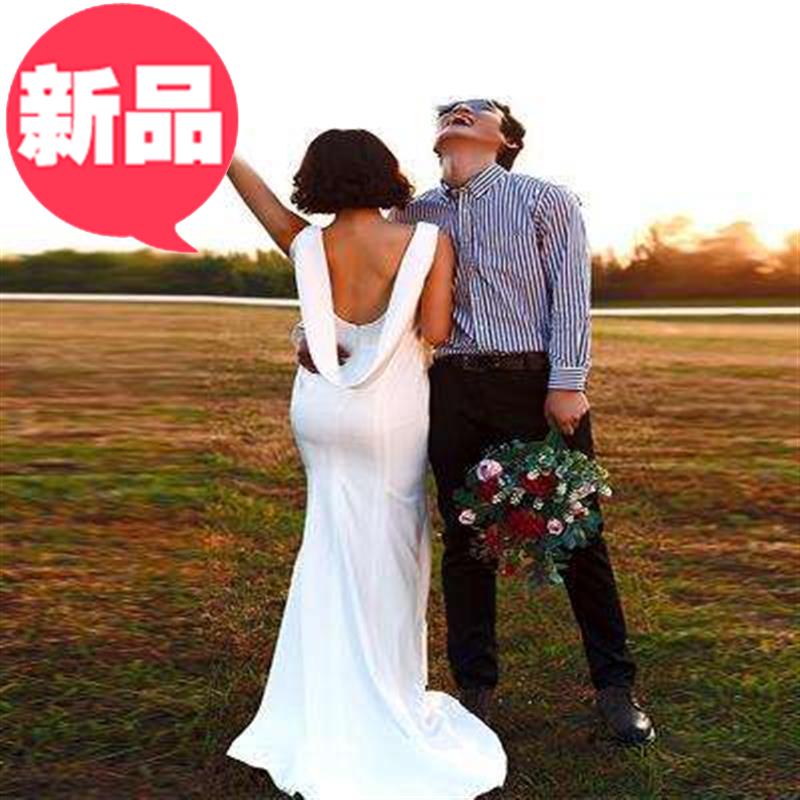 French Wedding dress 2019 new pattern fish tail Simplicity Satin Evening dress bride Out of yarn Self cultivation Tailingin the Women's clothing/Boutique , Wedding/Cheongsam/Formal dress , Formal dress/Evening  category - from Buy2taobao.com to provide professional Taobao agent buy service