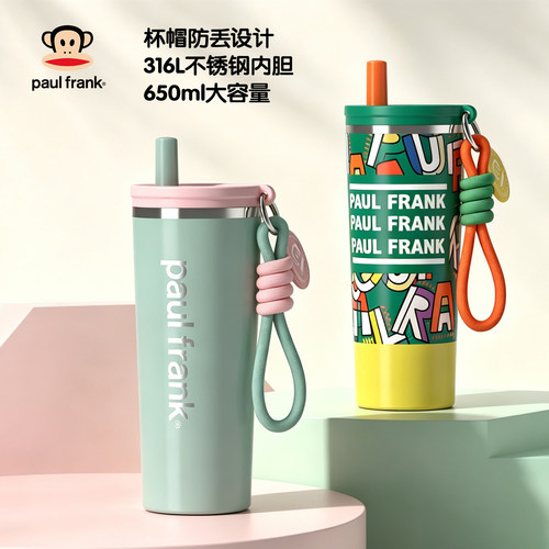 大嘴猴吸管保温杯大容量车载