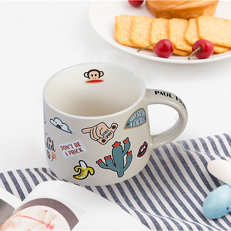 大嘴猴马克杯女高颜值陶瓷杯子办公室创意情侣咖啡茶杯家用早餐杯