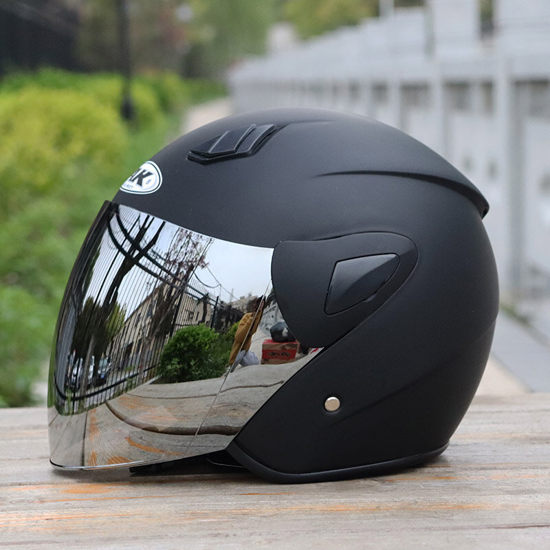 正品ak艾凯头盔电动车女摩托车半盔男四季通用高清防雾电瓶车安全
