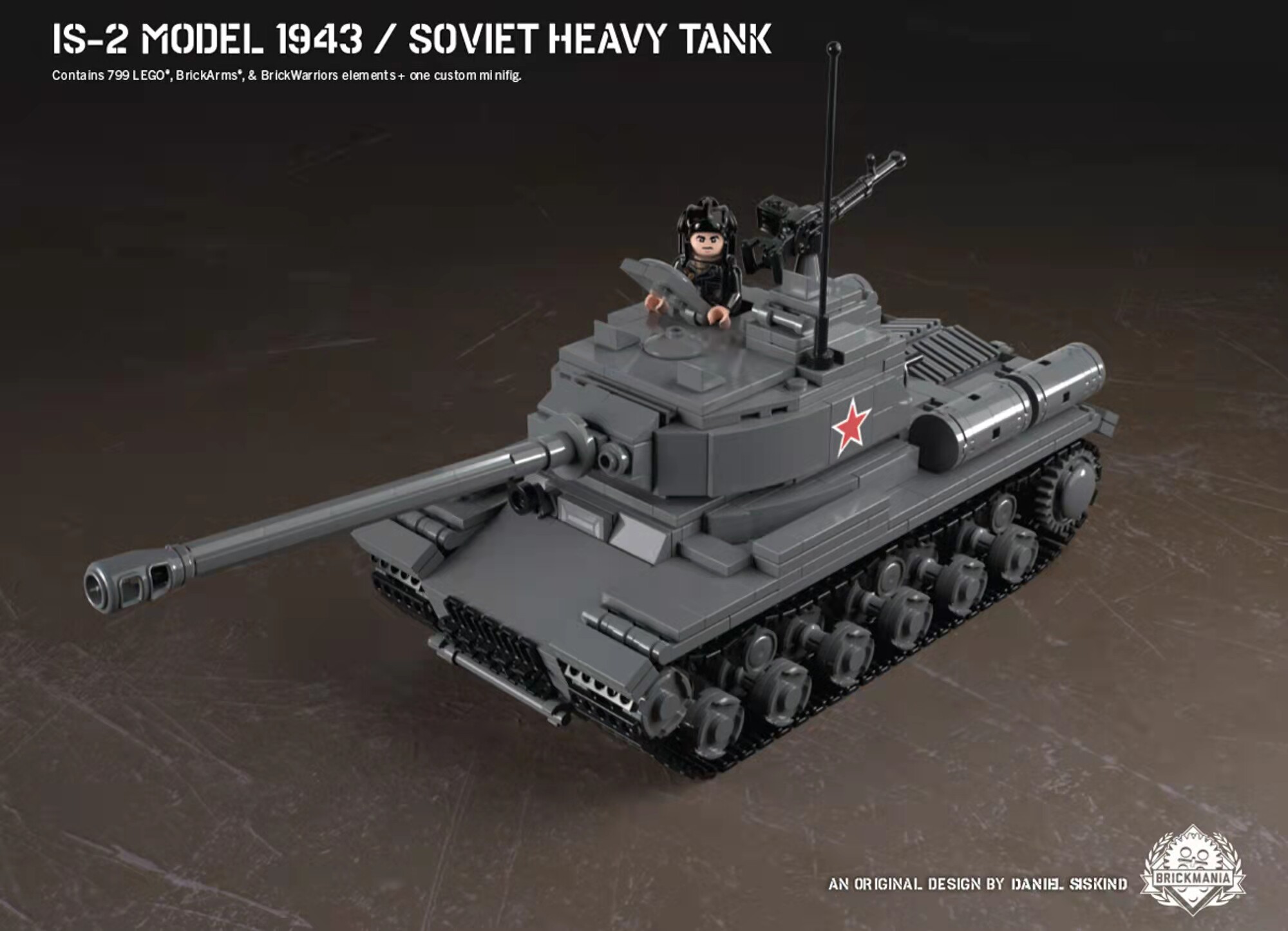 brickmania  is-2苏联重型坦克第三方益智拼装积木模型玩具礼物品